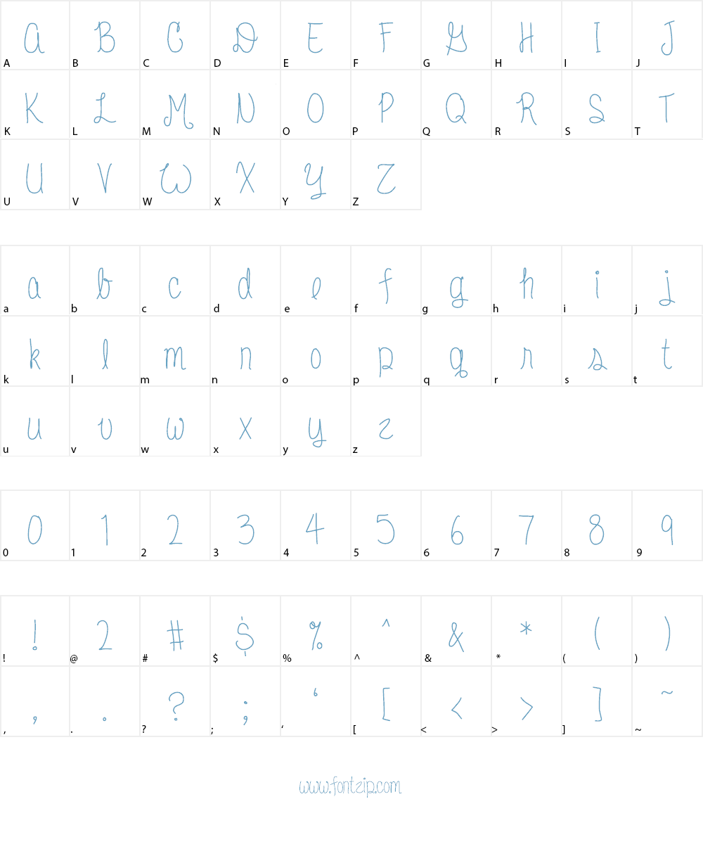 Starry Eyes Font Character